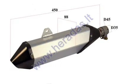 MUFFLER FOR MOTORCYCLE 250-400cc