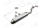 Muffler tank for motorcycle 50cc fits DB50PRO