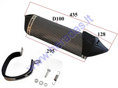 Muffler straight universal of motorcycle