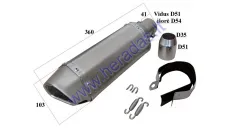 Muffler for motorcycle 51mm 38mm Akrapovic replica DB Killer