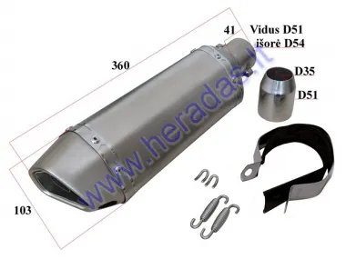 Muffler for motorcycle 51mm 38mm Akrapovic replica DB Killer