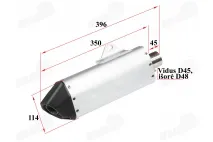 Muffler tank straight universal for motorcycle  Akrapovic replica