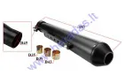 Muffler for motorcycle CAFE RACER L445 D45 + 3 pcs. adapter 35mm 39mm 43mm