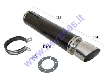 Muffler for motorcycle D100 L425