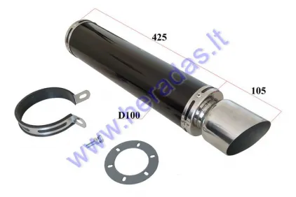 Muffler for motorcycle D100 L425