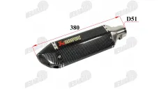 Motociklo duslintuvas bakelis tiesus universalus su DB KILLER slopintuvu GY6 4T ATV, MOTORCYCLE, PITBIKE, CROSS