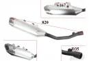 Motorcycle muffler fits CHAMPION 300CC CH300