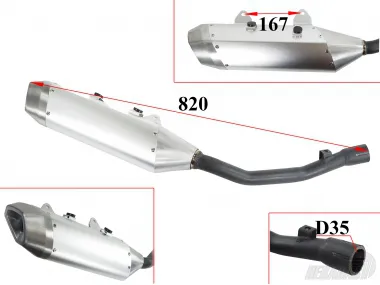 Motorcycle muffler fits CHAMPION 300CC CH300