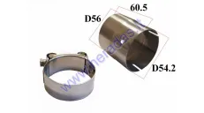 Motorcycle Muffler adapter transition 54.2x56mm