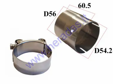 Motorcycle Muffler adapter transition 54.2x56mm