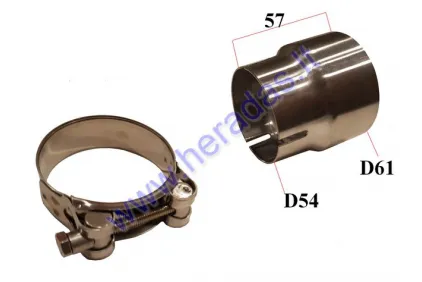 Motorcycle Muffler adapter transition 54x62mm