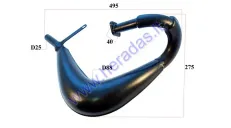 Muffler for motorcycle two-stroke engine