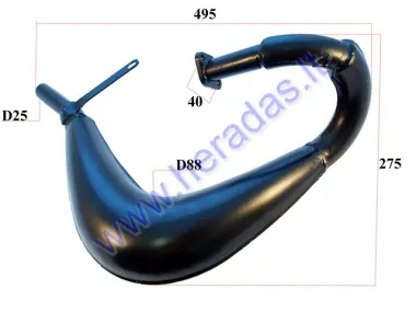 Muffler for motorcycle two-stroke engine