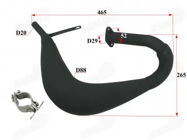 Motociklo dvitakčio variklio duslintuvas TUNING