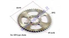 Rear sprocket for motorcycle 48 teeth