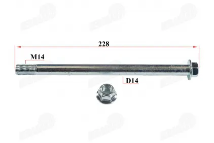 Rear fork axle for motorcycle fits FR50