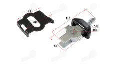 Rear wheel chain tensioner right side set for motorcycle fits NAKED50