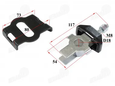 Rear wheel chain tensioner right side set for motorcycle fits NAKED50
