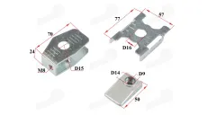Rear wheel chain tensioner set for motorcycle fits FR50