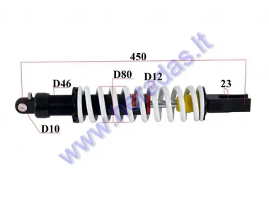 Motociklo galinis amortizatorius L480 sp.12 vamz46 tinka modeliui MOTOLAND MTL250, NXT250