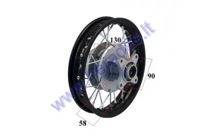 Rear wheel 10 inch fits mini motorcycles 50-100cc BULL, STORM