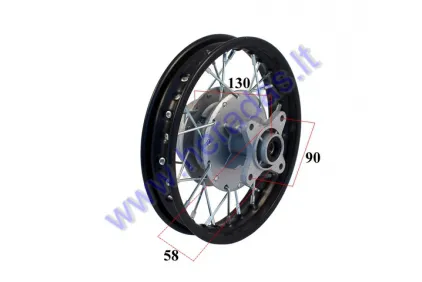 Motociklo galinis ratas  10 colių  tinka mini motociklams  50-100cc SPARK, STORM R10 ratlankis