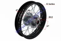 Rear wheel 12 inch fits mini motorcycles 50-125cc APPOLO Rear wheel 12 inch fits mini motorcycles 50-125cc APPOLO