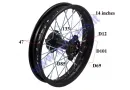 Motociklo galinis ratas  14 colių  tinka  motociklams  110-150cc LIF125, ORION 6301.2rs 1.85x14 R14