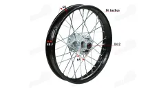 Motociklo galinis ratlankis 16 colių  150-250cc  R16 ratas 1.85x16