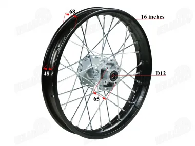 Motociklo galinis ratlankis 16 colių  150-250cc  R16 ratas 1.85x16