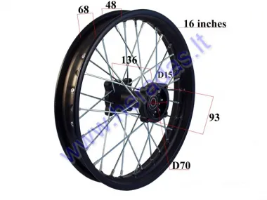 Motociklo galinis ratlankis 16 colių  150-250cc  R16 ratas