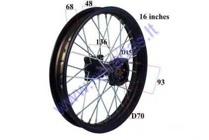 Motociklo galinis ratlankis 16 colių  150-250cc  R16 ratas