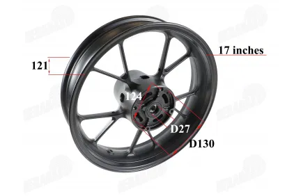 Rear rim for motorcycle R17 17x4.00 fits NAKED50 black