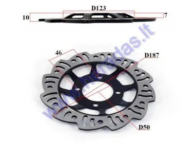 Motociklo galinis stabdžių diskas  125/150cc