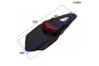 Motocycle tail light OFF-ROAD LED with REAR FENDER COVER (place for TURN SIGNAL LIGHTS) Enduro WITH homologation