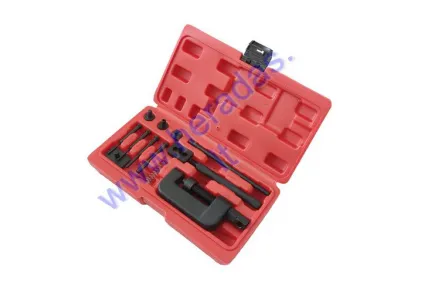 Chain riveting and separation kit tool for motorcycle
