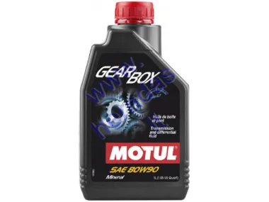 MOTOCIKLO GREIČIŲ DĖŽĖS TRANSMISINĖ MINERALINĖ ALYVA  MOTUL GEARBOX SAE 80W90 1L.