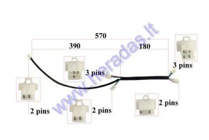 Motociklo  istaliacijos laidai 110-150cc  be elektrinio starterio