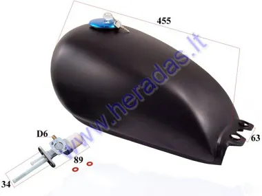 UNIVERSAL STEEL FUEL TANK FOR MOTORCYCLE