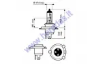 MOTOCIKLO LEMPUTĖ 12V H4 60/55W +40% PHILIPS CITYVISION Apsauga nuo vibracijos P43T-38