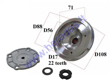 OIL STATOR CENTRIFUGE WITH COVER AND NUT LF140 FOR MOTORCYCLE LIFAN 140CC, OIL FILTER ASSEMBLY, CENTRIFUGAL OIL PUMP