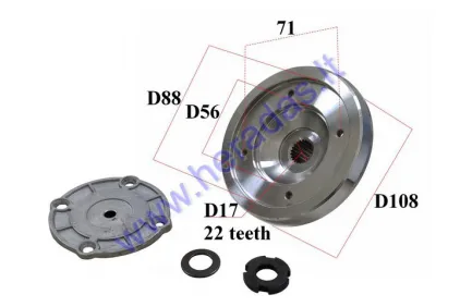 OIL STATOR CENTRIFUGE WITH COVER AND NUT LF140 FOR MOTORCYCLE LIFAN 140CC, OIL FILTER ASSEMBLY, CENTRIFUGAL OIL PUMP