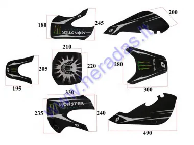 STICKER DECAL SET, FITS TO ORION 125CC, TORNADO 150CC