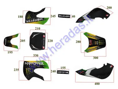 STICKER DECAL SET, FITS TO ORION 125CC, TORNADO 150CC