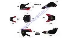 STICKER DECAL SET, FITS TO ORION 125CC, TORNADO 150CC