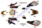 STICKER DECAL SET, FITS TO ORION 125CC, TORNADO 150CC