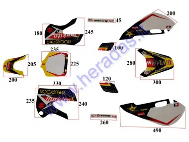 STICKER DECAL SET, FITS TO ORION 125CC, TORNADO 150CC