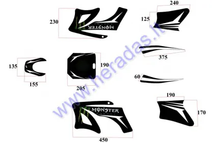 STICKER DECAL SET, FIT TO TORNADO 150CC