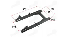 Rear fork for motorcycle, moped fits CHAMP DELTA, CHAMP MONTANA