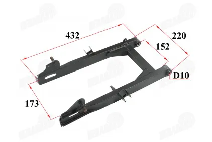 Rear fork for motorcycle, moped fits CHAMP DELTA, CHAMP MONTANA